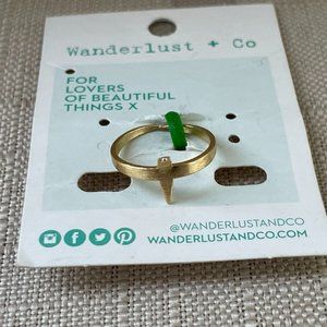 Wanderlust + Co Ring Gold Tone for Lover of Beautiful Things Size adjustable 6-7